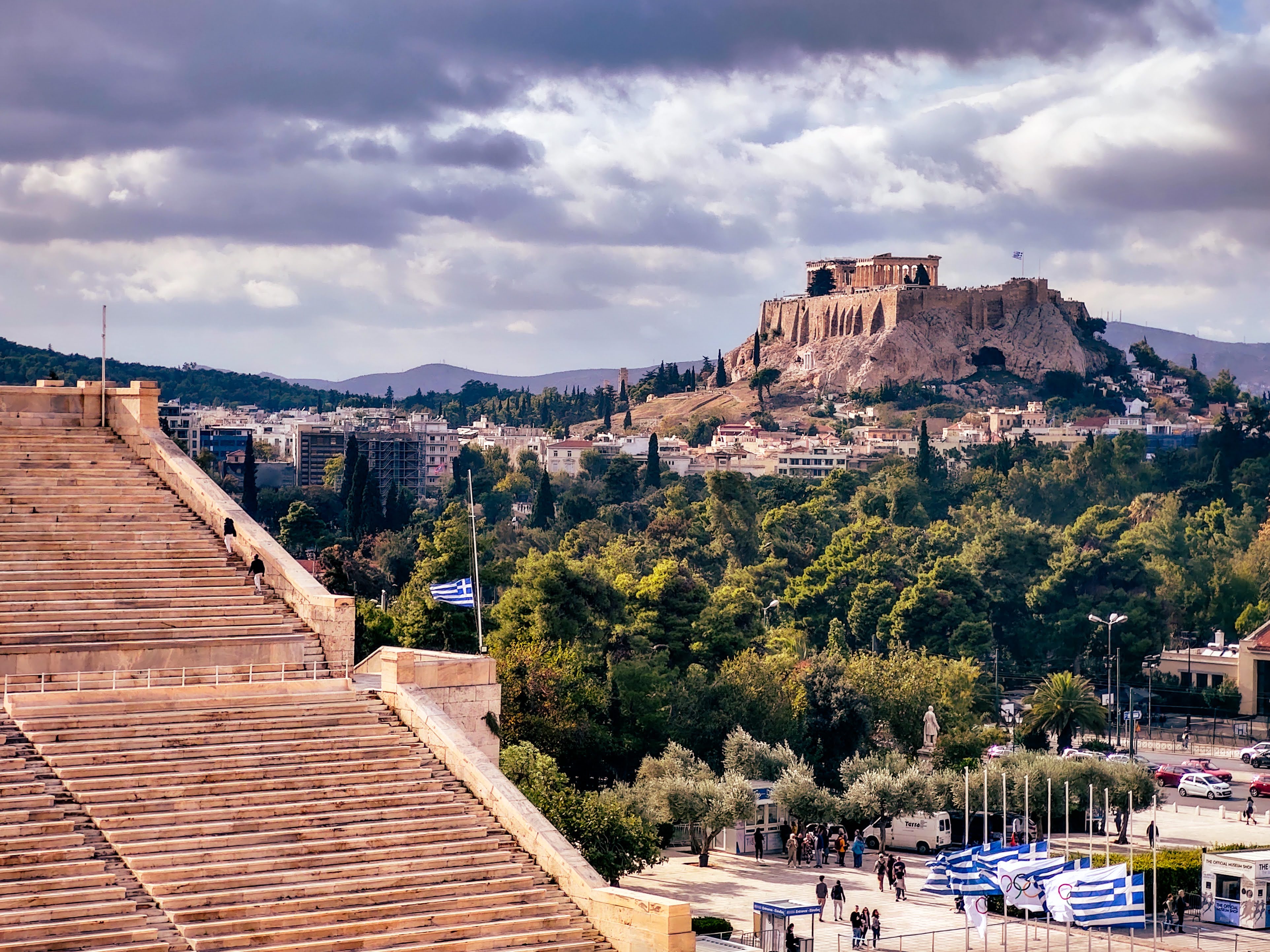 Acropolis of Athens from the Panathenaic Stadium, Greece. Photo by: Gustavo Adrián Salvini