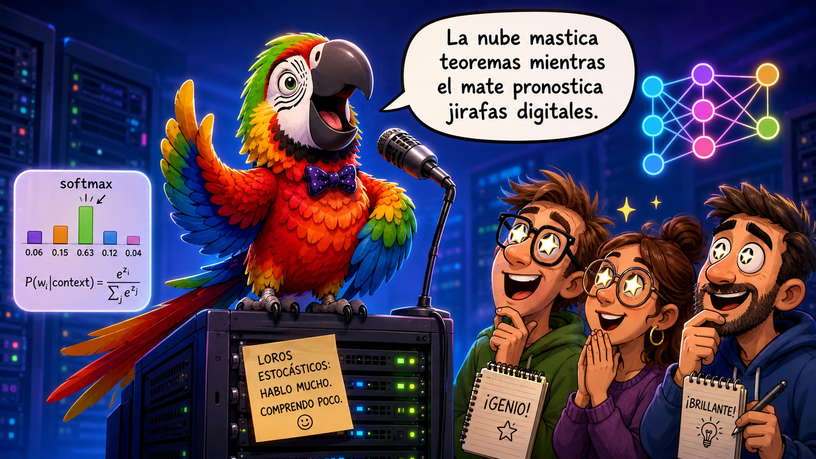 Un simpático loro estocástico