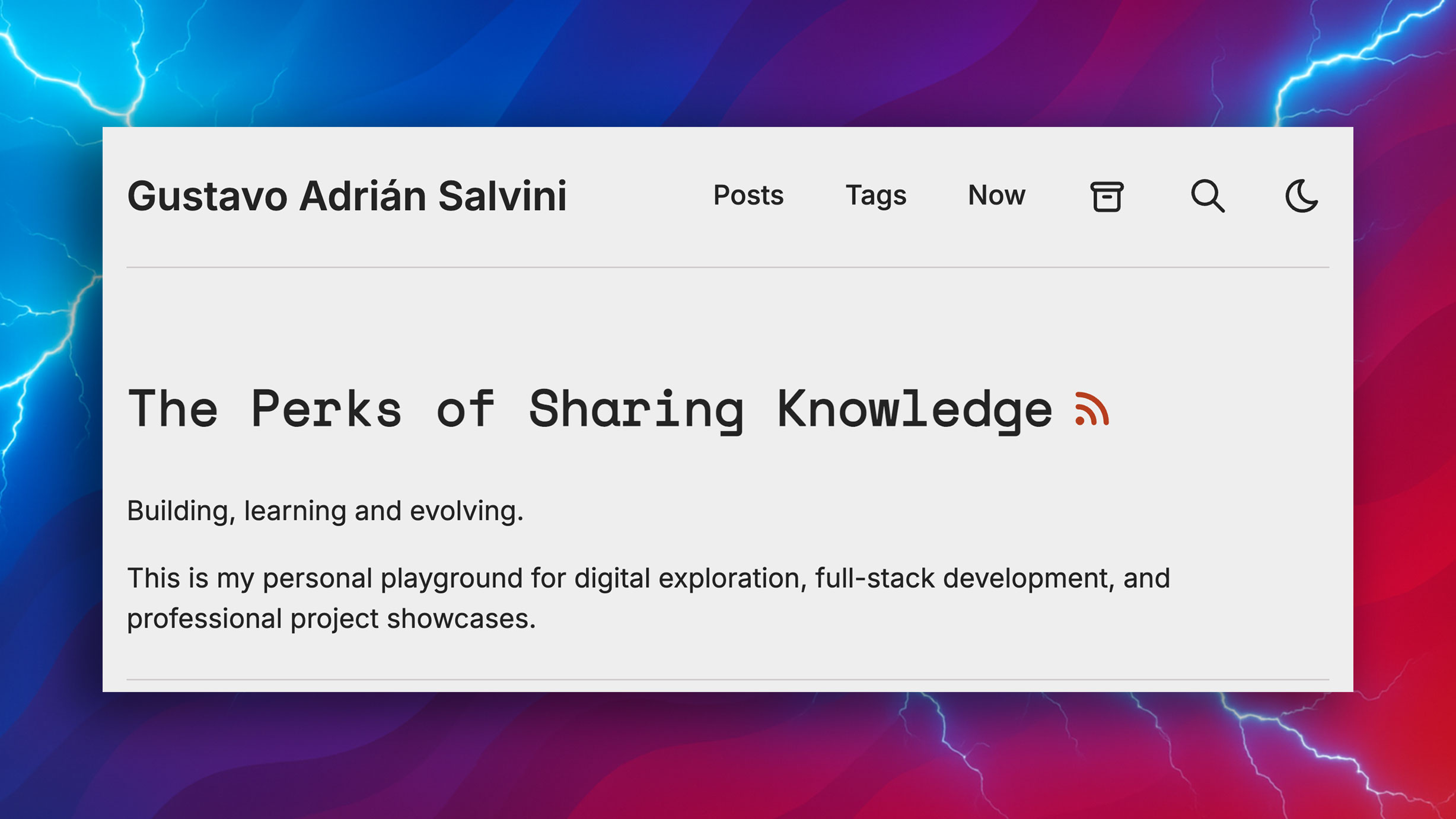 Gustavo Adrián Salvini Blog